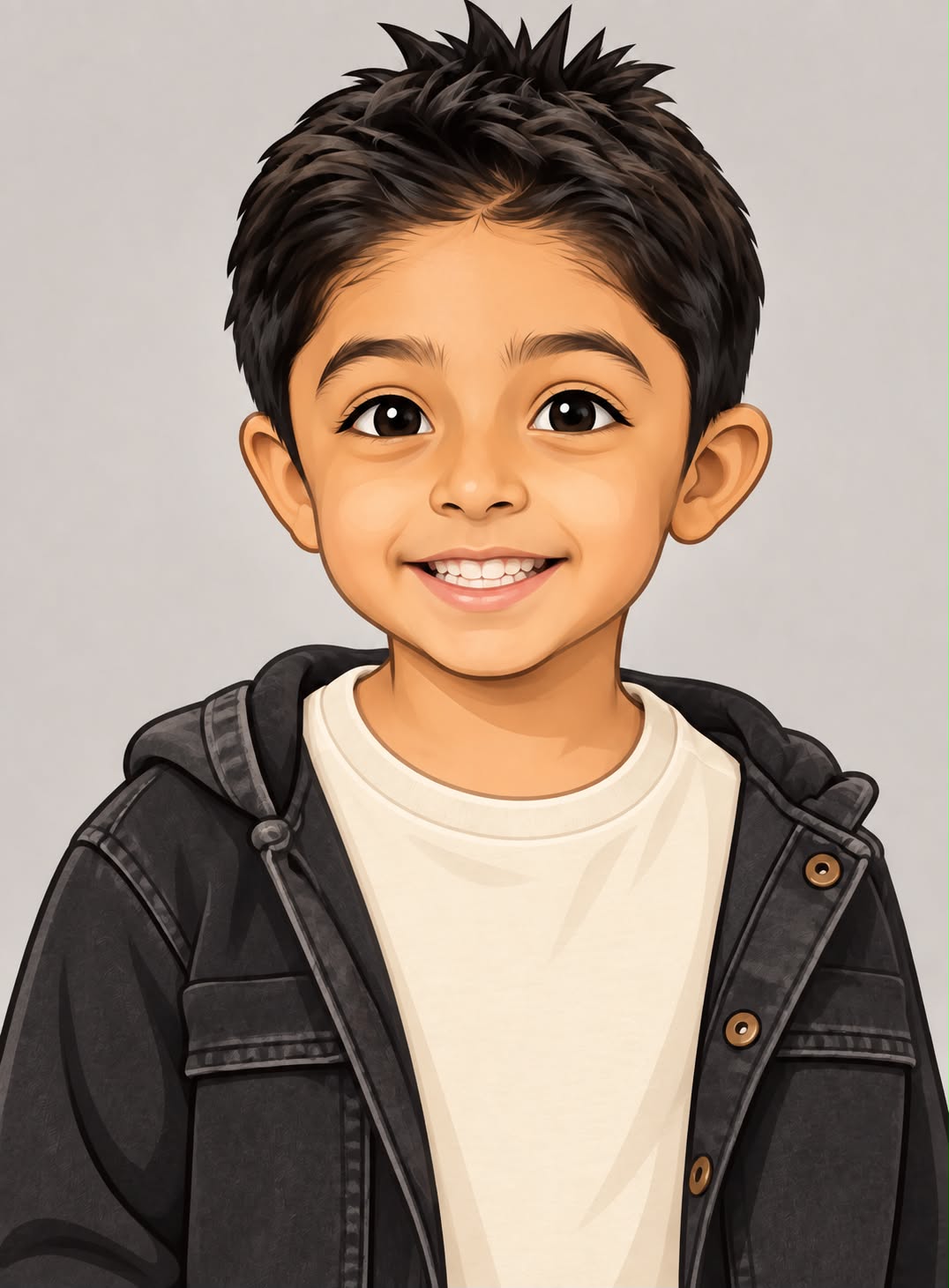 Illustrated portrait of Kameron, the shop's namesake